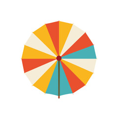 Obraz premium Top view of umbrella watercolor illustration with white background for rain themed art