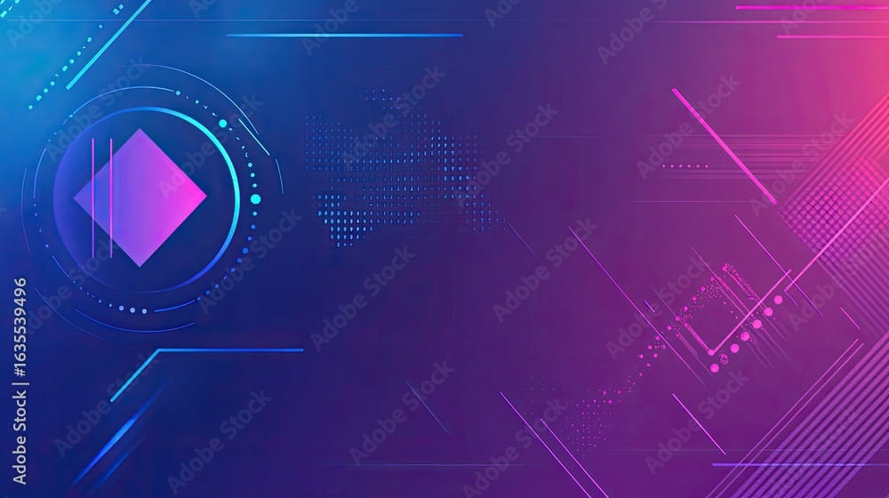 Poster abstract tech background design.