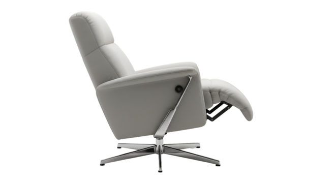 Isolated Reclining Chair Illustration With Modern Minimalist Design On Black