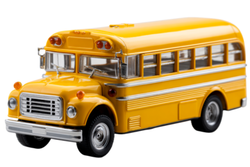 Vintage yellow school bus model