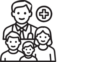 Obraz premium Trusted family doctor providing healthcare for smiling family, offering medical support and guidance with compassion and care, health and wellness