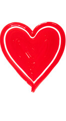 Isolated Red Heart Shape Illustration With Transparent Background
