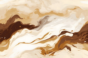 Flowing Liquid Marble Texture in Nude, Brown, and White Tones