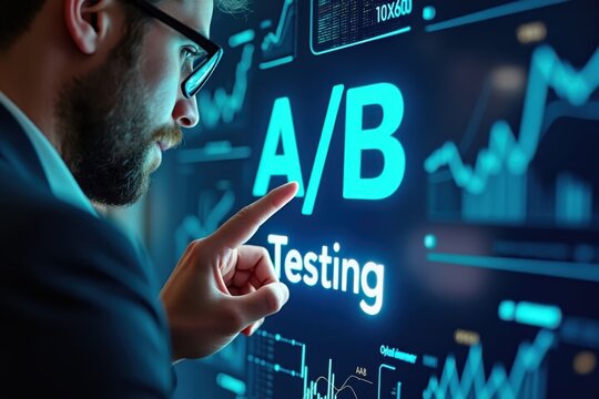 A/B Testing and Digital Marketing, emphasizing data-driven decisions and conversion optimization