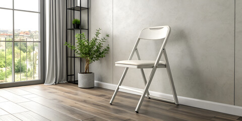 Chair that folds into a flat wall decoration for multifunctional and space-saving home design
