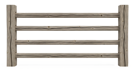 Old weathered wooden fence with rusted metal compasses on a white background