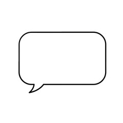 Isolated Speech Bubble Icon on Black Background Illustration