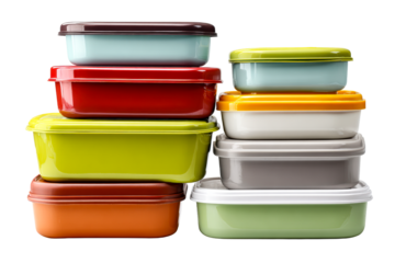 Colorful stacked storage containers