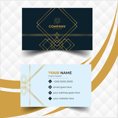 Business card template with abstract geometric elements.Simple and Modern Business Card Design Template