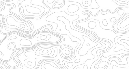 Abstract gray topography contour map background design, geometric black wave curve lines texture.
