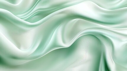 Obraz premium Mint Green Silk Drape Texture. (1)
