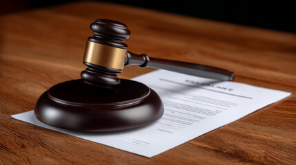 Estate law planning. Gavel document estate law planning legal wooden table justice authority decision paperwork official court