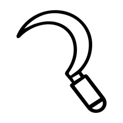 Farming sickle line icon