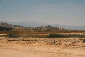Rural mountain landscape in california 