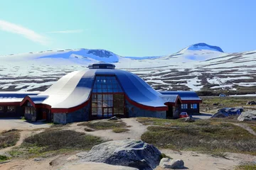 Gordijnen Poolcirkel The Arctic Circle Center (Polarsirkelsenteret), a nice place to stop in Saltfjellveien, Storforshei, Norway  © leochen66