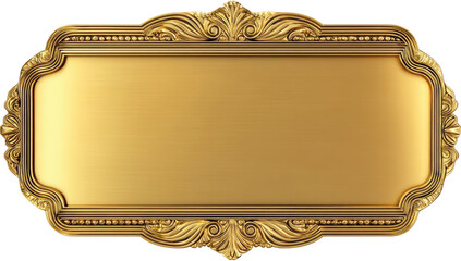Ornate gold plaque