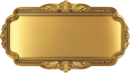Ornate gold plaque