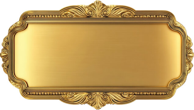 Ornate gold plaque