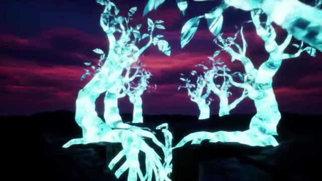 Holographic Forest Emerges From Cracked Pavement