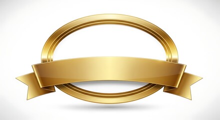Golden label with ribbon symbolizing the couple's wedding rings, a perfect gift for their marriage
