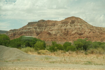Views of zion national park utah in summer time