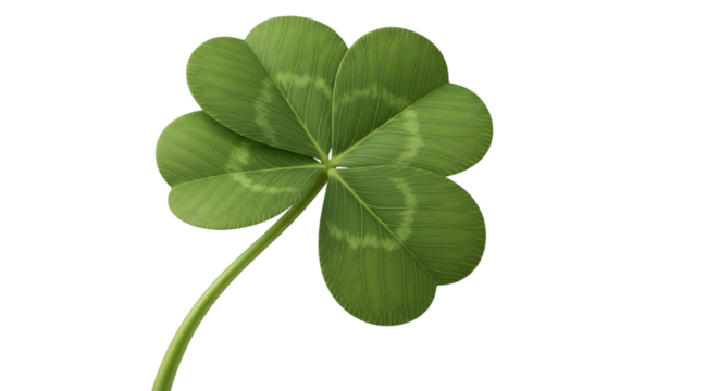 Green Clover Leaf isolated on a transparent background