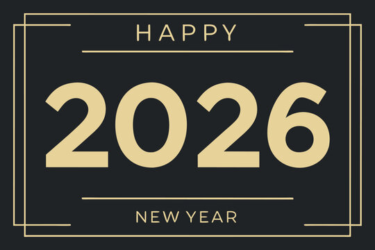 Elegant new year s greeting with sophisticated typography