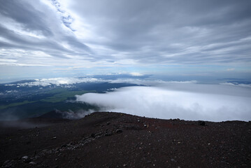 Climbing Mount Fuji, Shizuoka, Yamanashi, Japan