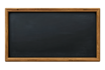 Rustic blackboard with wooden frame for education