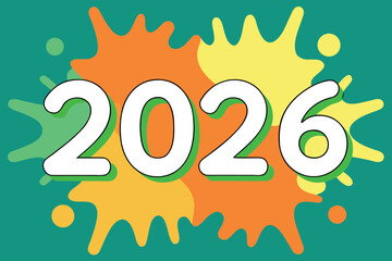 Vibrant new year s graphic design for 2026 celebration