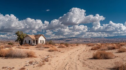 Old abandoned town in California desert