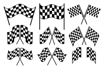 Classic black and white geometric pattern collection