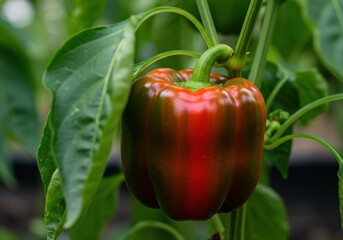 Maturing Bell Pepper: Garden Fresh Produce
