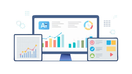 Ai analytics dashboard data visualization and reporting for business intelligence and insights tools