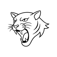 tiger anger vector line art