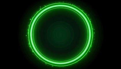 Green glowing circular frame