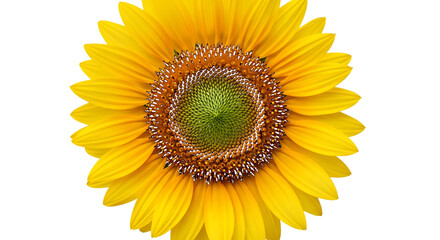 Fototapeta premium Vibrant Sunflower Bloom isolated on a transparent background