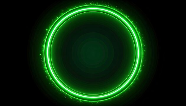 Green glowing circular frame