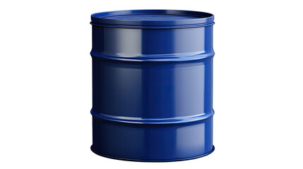 plastic barrel blue on white background