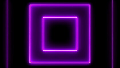 Glowing purple neon squares on black background
