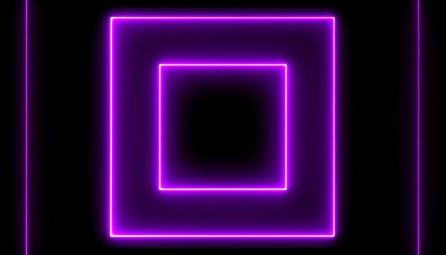 Glowing purple neon squares on black background