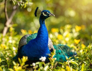 Obraz premium Peacock in garden