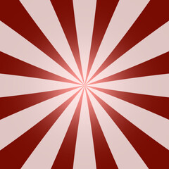 Retro red and white sunburst pattern with radial stripes and fading gradient effect