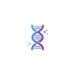 Gradient Blue and Purple DNA Double Helix Icon