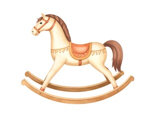 Cute rocking horse illustration