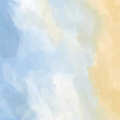 Beautiful Blue and yellow watercolor background