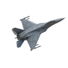 Realistic Fighter Jet Illustration On Transparent Isolated Background