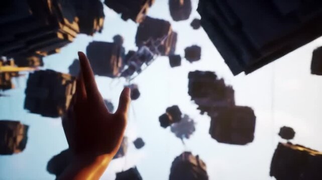 Dream architect assembles cityscape inside lucid interface