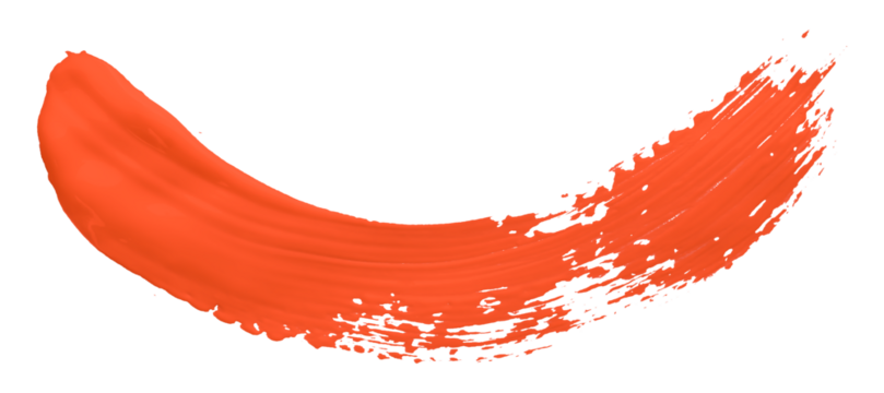 red brush isolated on transparent background