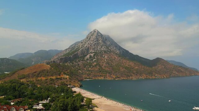 4K Cinematic Drone Footage of Adrasan Kalesi - Turkey_52